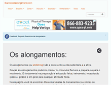 Tablet Screenshot of exerciciosdealongamento.com